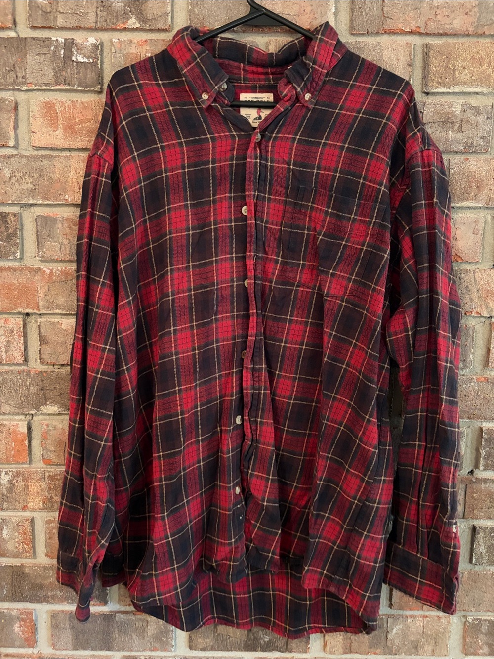 RedHead Red and Black Plaid Button-Down Shirt